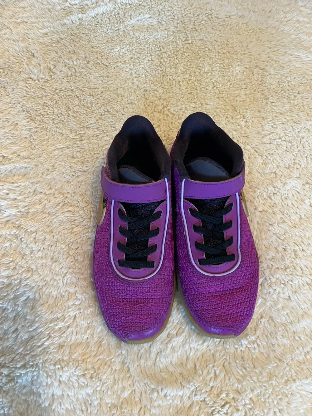 Nike LeBron Pink Diamond Edition Kids Purple Basketball Sneakers Sz 2